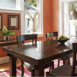 Orange rust style dining room
