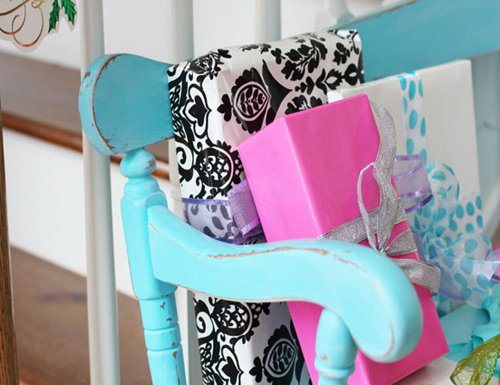 After refinishing wood bench from brown to aged turquoise