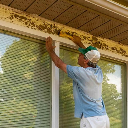 Exterior paint prep work