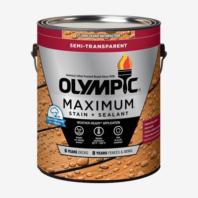 OLYMPIC<sup>®</sup> MAXIMUM<sup>®</sup> Semi-Transparent Low VOC
