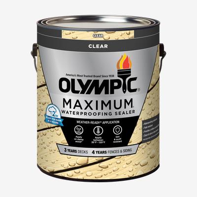 OLYMPIC<sup>®</sup> MAXIMUM<sup>®</sup> Clear Waterproofing Sealant Low VOC