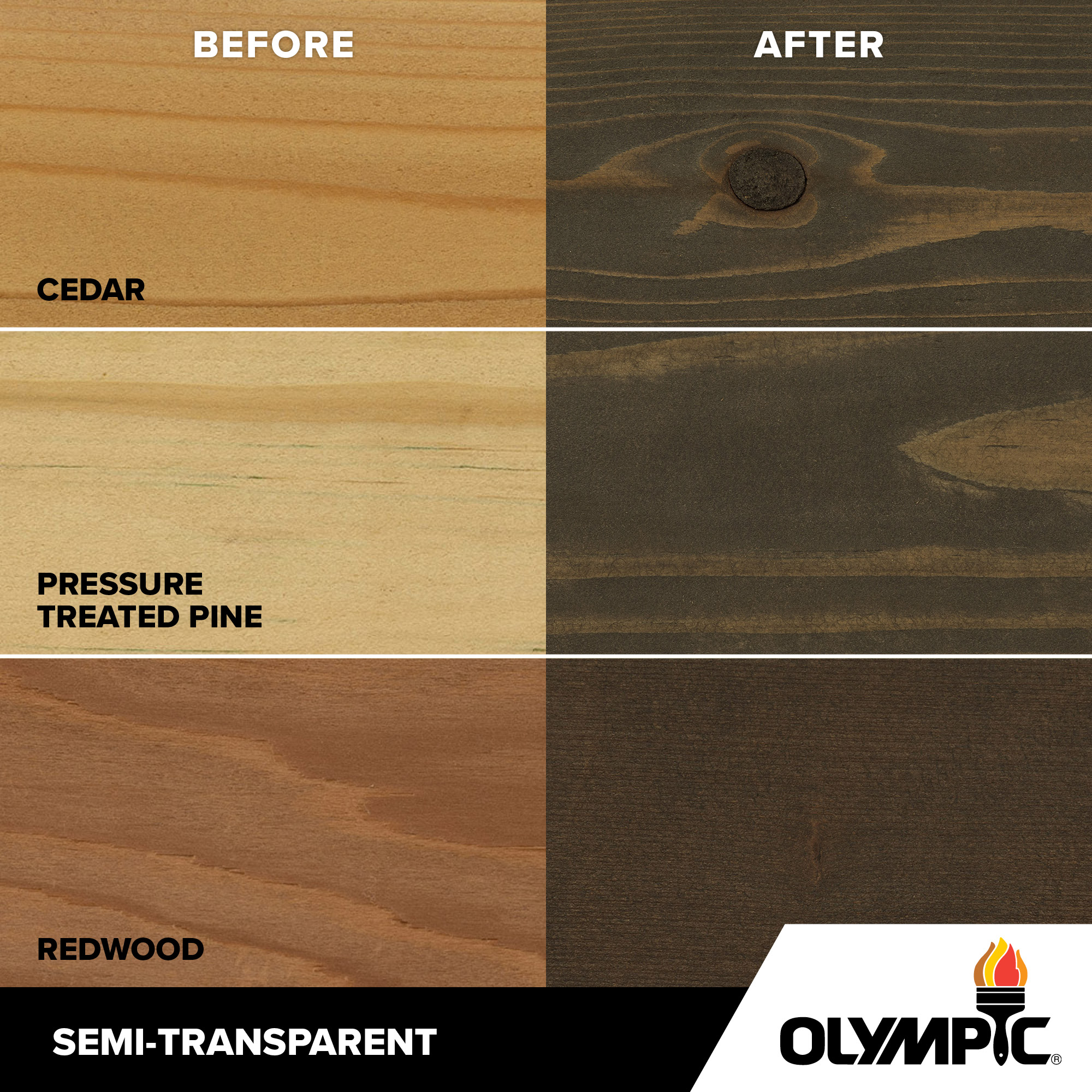 Exterior Wood Stain Colors - Cinder - Wood Stain Colors From Olympic.com