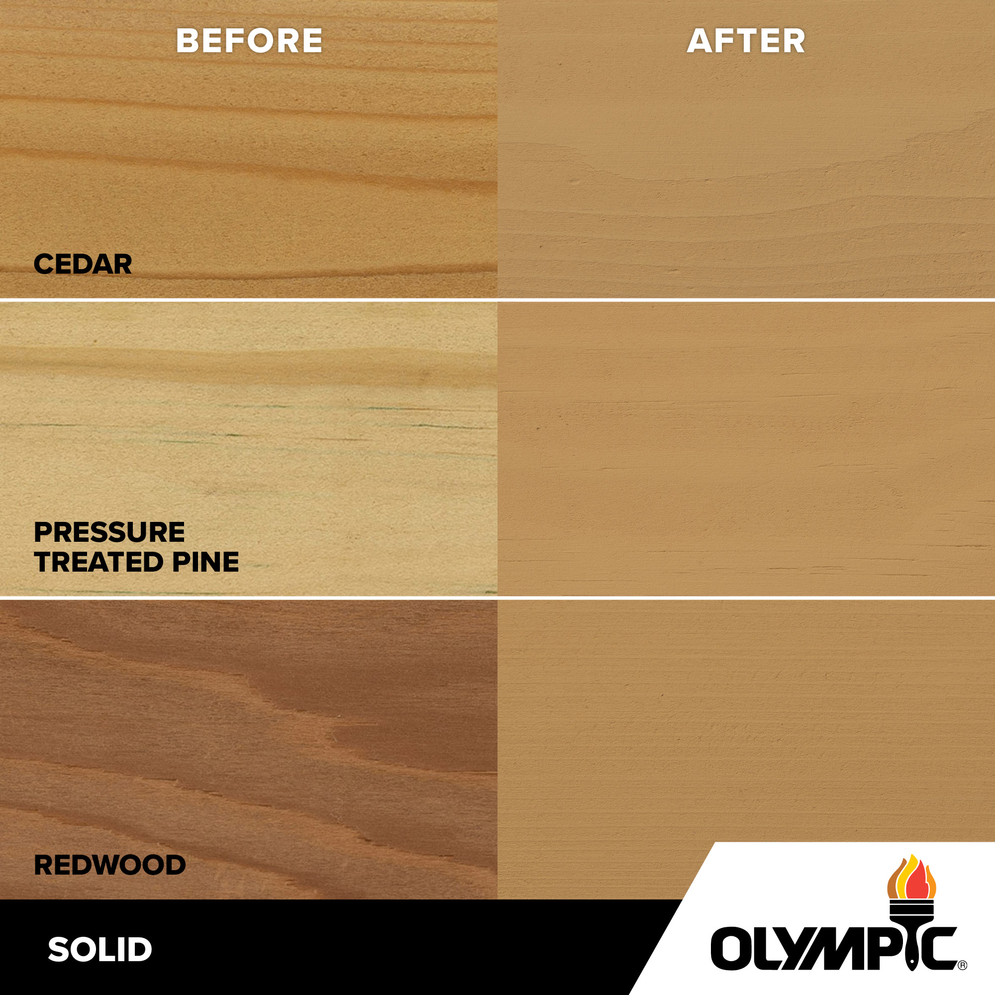 Exterior Wood Stain Colors - Rawhide - Wood Stain Colors From Olympic.com