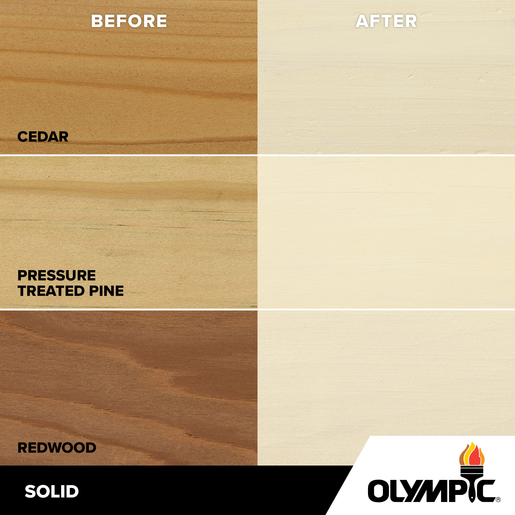 Exterior Wood Stain Colors - Snowflake - Wood Stain Colors From Olympic.com