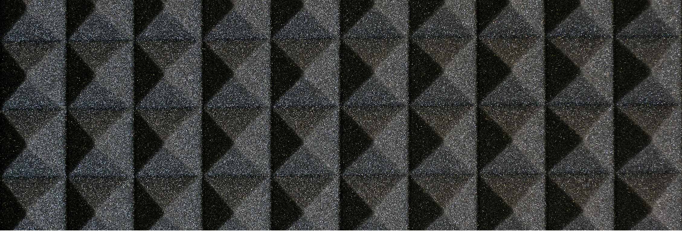 Black tiled foam sound-proof wall